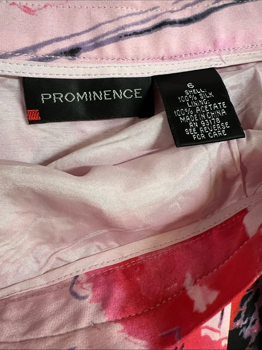 Floral Pink & Red Circle Skirt with Black Waist Tie